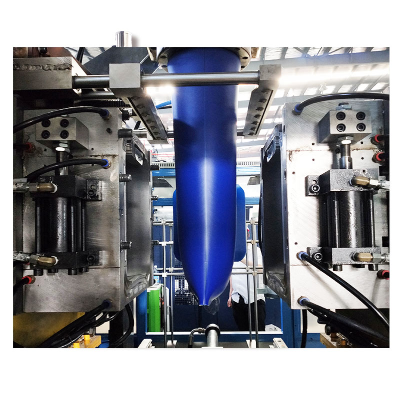Línea de producción de botellas de plástico HDPE de China Máquina de moldeo por soplado y extrusión con desbarbado automático para 10 ~ 30 l