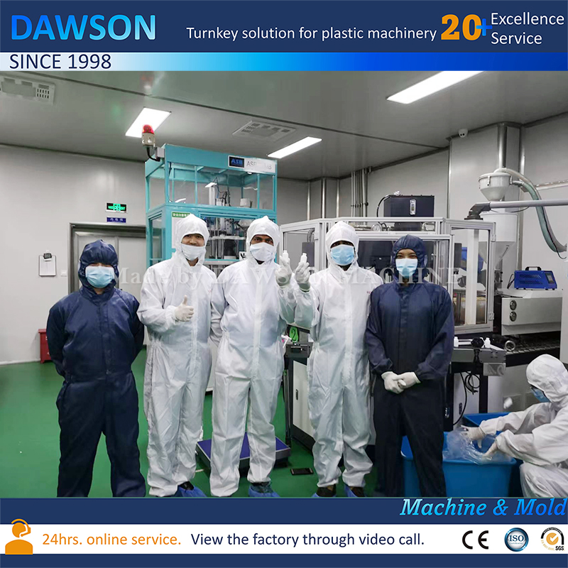 Máquinas de moldeo por inyección y soplado de tarros de vaselina blanca opaca completamente automáticas Sistema de moldeo por inyección y soplado