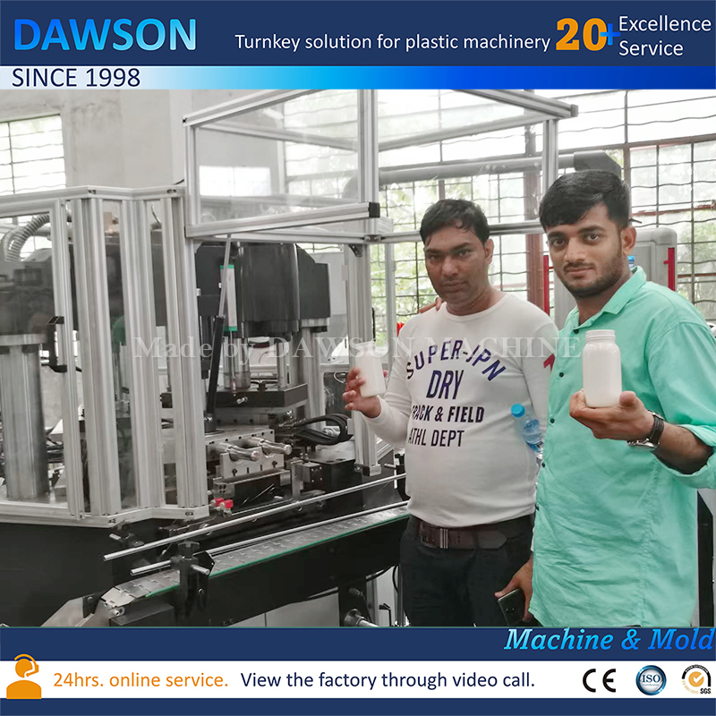 Frascos de vaselina de pared gruesa con ahorro de energía Equipos de moldeo por inyección y soplado Máquinas de moldeo por inyección y soplado