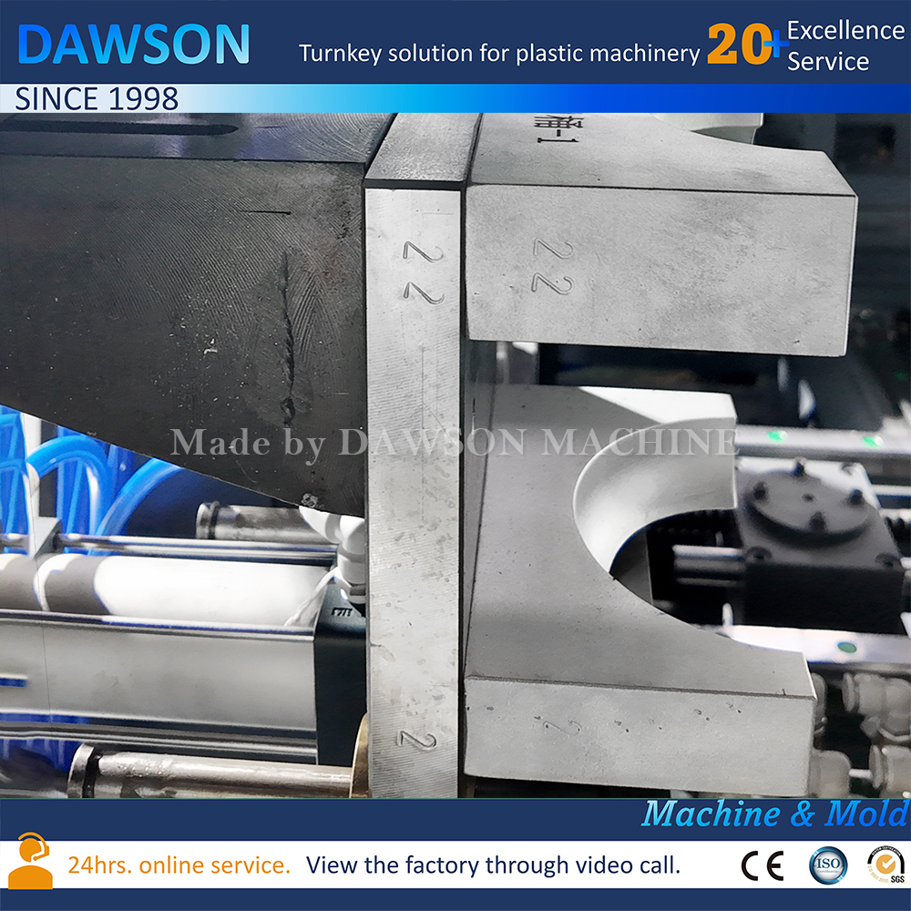 Máquina para fabricar tarros de HDPE con cabezal de troquel único de estación doble, máquinas de moldeo por soplado de boca ancha