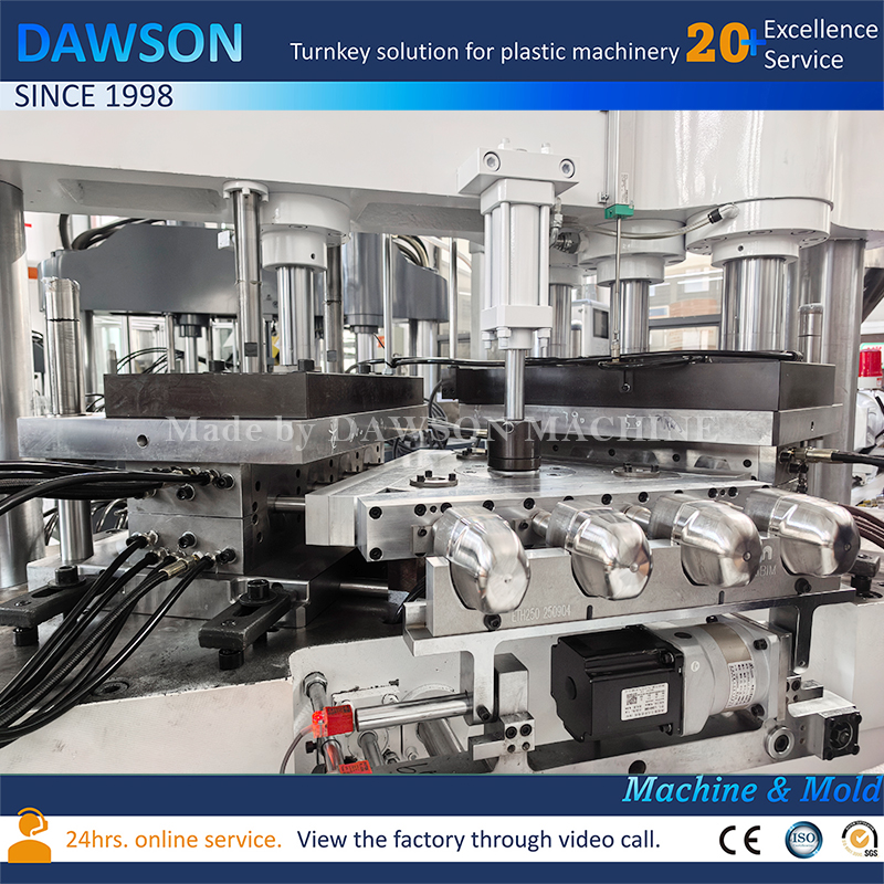 Máquinas para fabricar envases de crema de vaselina de alta precisión Máquinas para envasado de cosméticos Frascos de vaselina de tamaño de viaje de 30 ml Máquina compacta de moldeo por inyección y soplado 