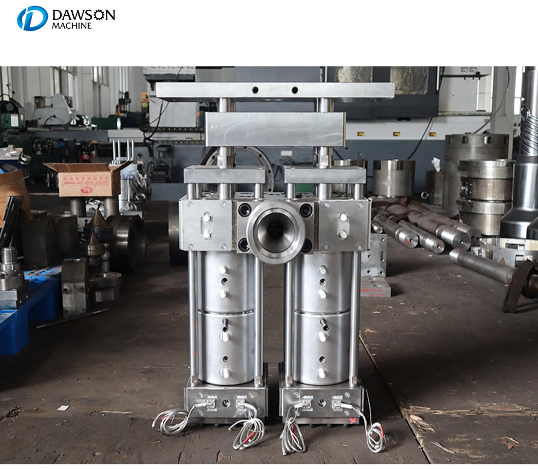 Cabezal de troquel de cuatro cabezales de tipo continuo para máquina de moldeo por extrusión y soplado que produce botellas pequeñas de HDPE/PP