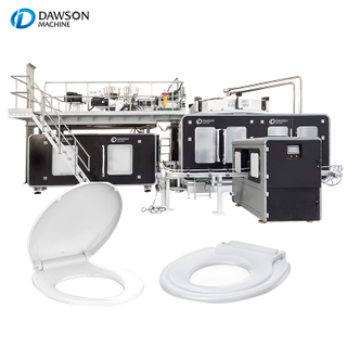 Máquina de moldeo por soplado rotativa de alta velocidad de seis moldes para asiento de inodoro