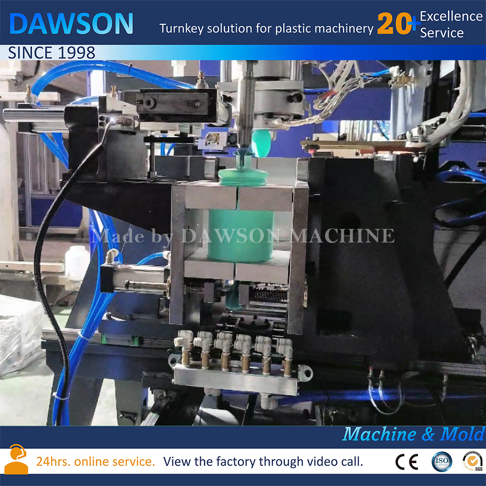 Máquina de moldeo por soplado por extrusión de tarro de HDPE de plástico de boca ancha