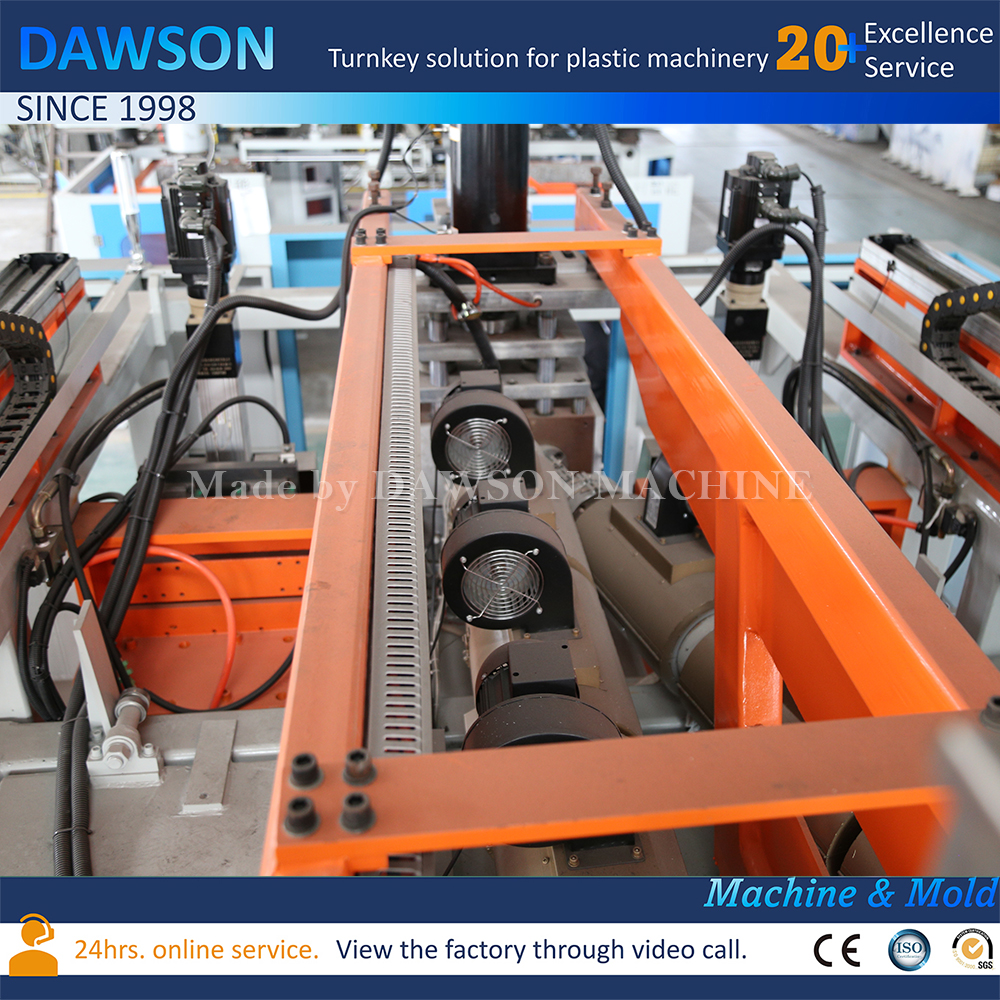 Fábrica diaria de envasado de productos químicos de la máquina de moldeo por soplado de botellas de plástico completamente eléctrica 