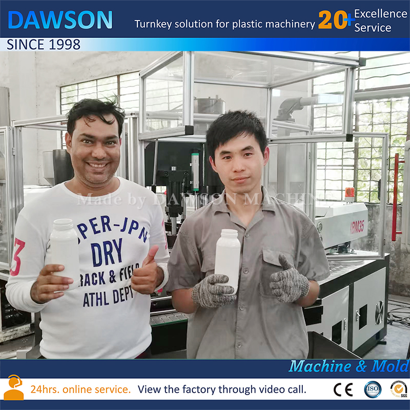 Máquina de moldeo por inyección y soplado de tarros personalizable de 15 ml a 300 m para tarros de vaselina PETG transparentes