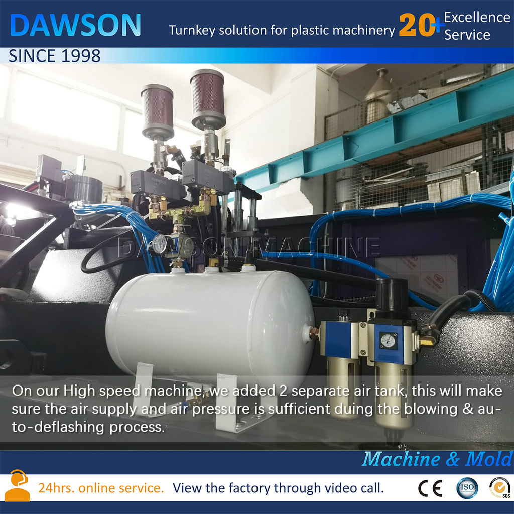 Máquina de alta velocidad del moldeo por insuflación de aire comprimido de la protuberancia de la máquina de la producción de la botella de leche del HDPE de 8 cavidades