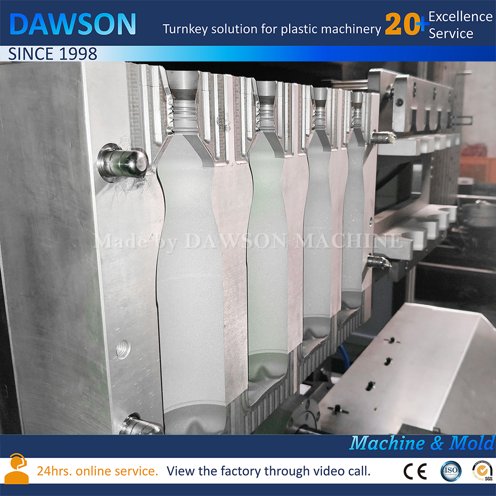la botella plástica de 300ml 500ml que hace la máquina la estación doble 4 muere la máquina principal del moldeo por insuflación de aire comprimido