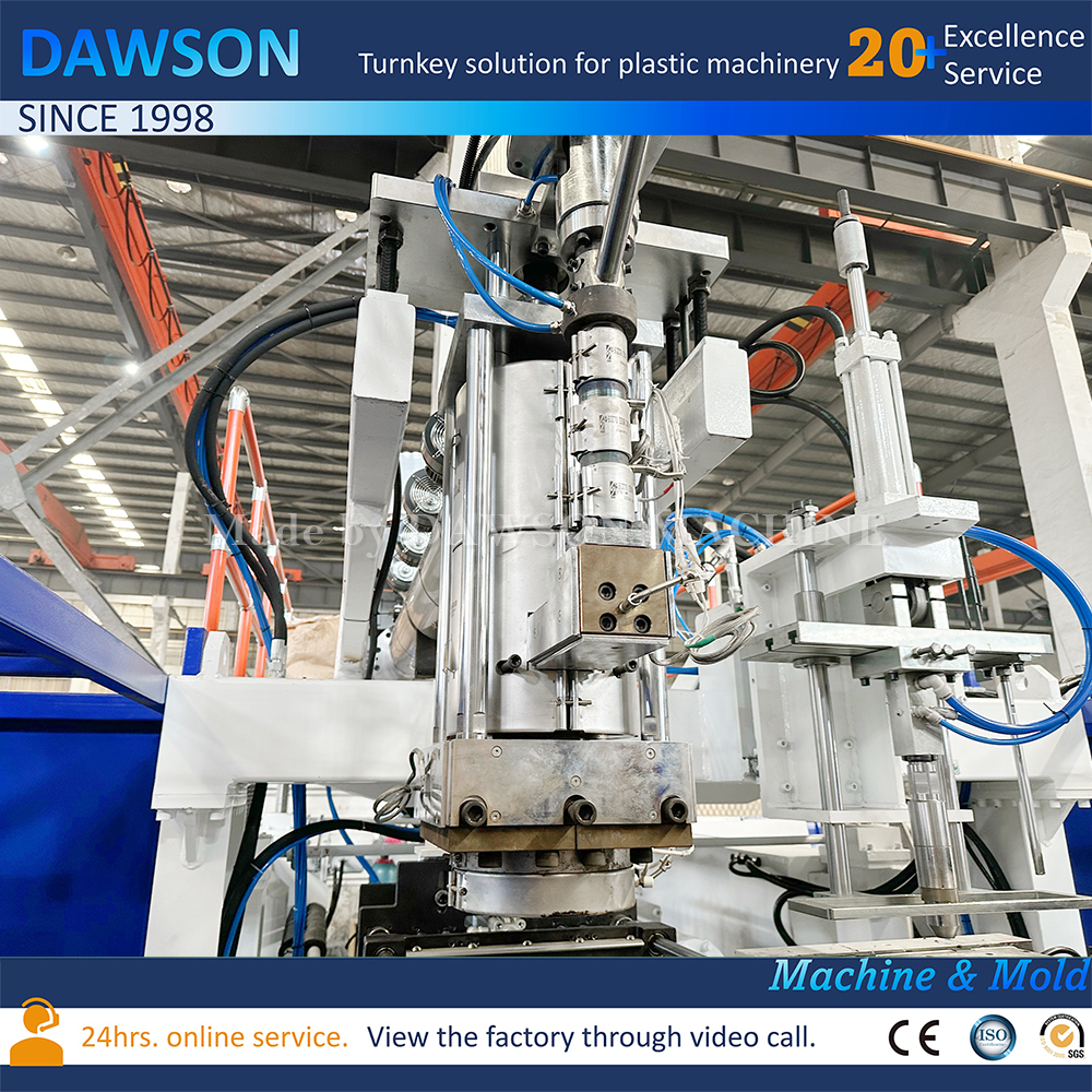 máquina del moldeo por insuflación de aire comprimido del bidón del HDPE de 15L 20L 25L sola máquina del moldeo por insuflación de aire comprimido de la protuberancia del cabezal de troquel