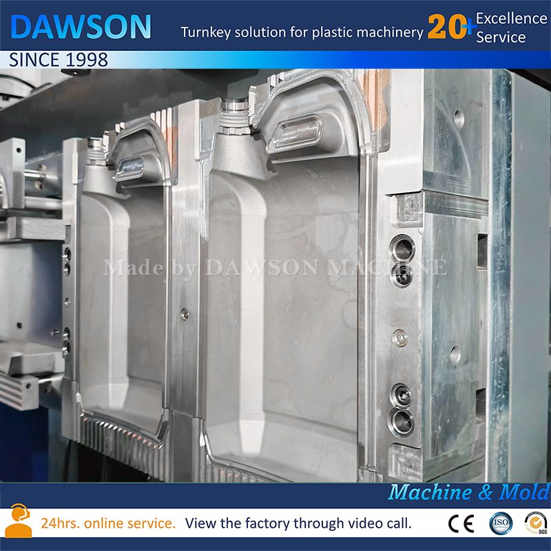 Máquina de moldeo por extrusión y soplado con cabezal doble de doble estación DSB90II para bidones de HDPE de 5 litros