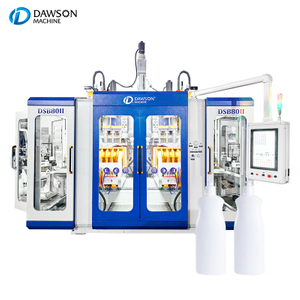Máquina automática de moldeo por extrusión y soplado de doble estación para botellas de limpieza y detergente para ropa de 1 litro