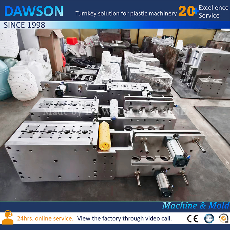 Fabricante de moldes por soplado de extrusión de precisión de molde de moldeo por soplado de botellas de HDPE 5L-20L para bidones