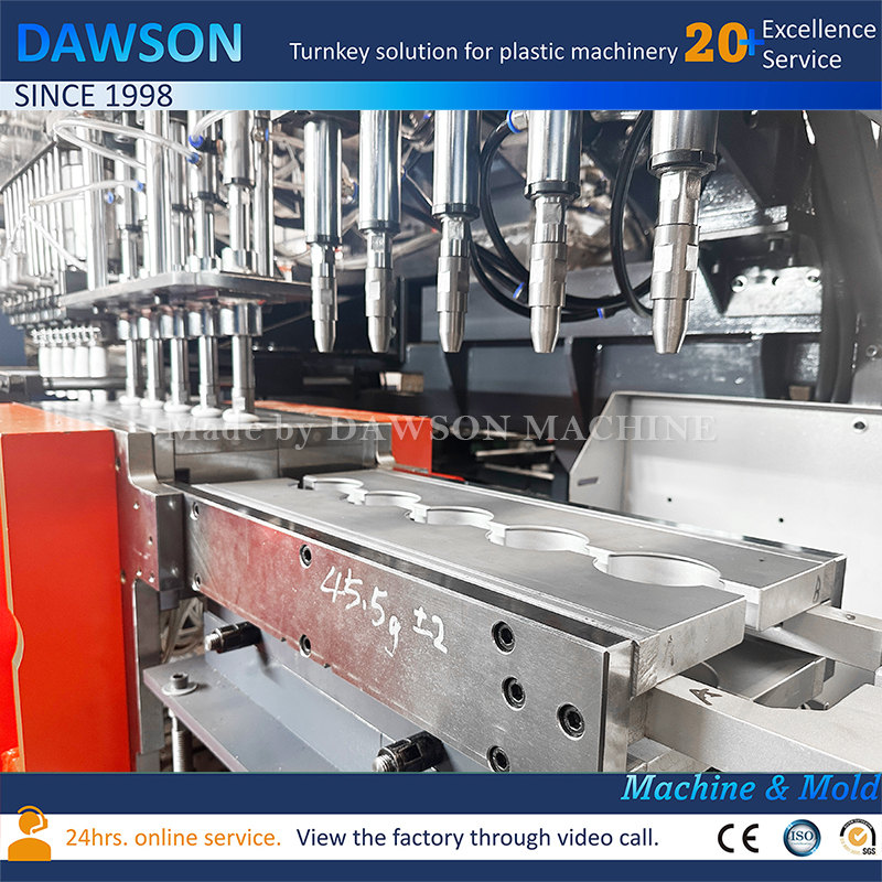 Máquina de moldeo por soplado de 5 cabezales de estación única de alta eficiencia para contenedores de boca ancha de HDPE