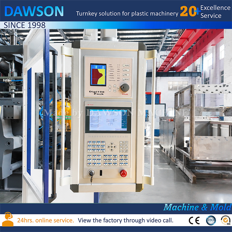 Máquina de moldeo por extrusión y soplado DSB80-30L, máquina de bidón de HDPE para envasado de líquidos industriales