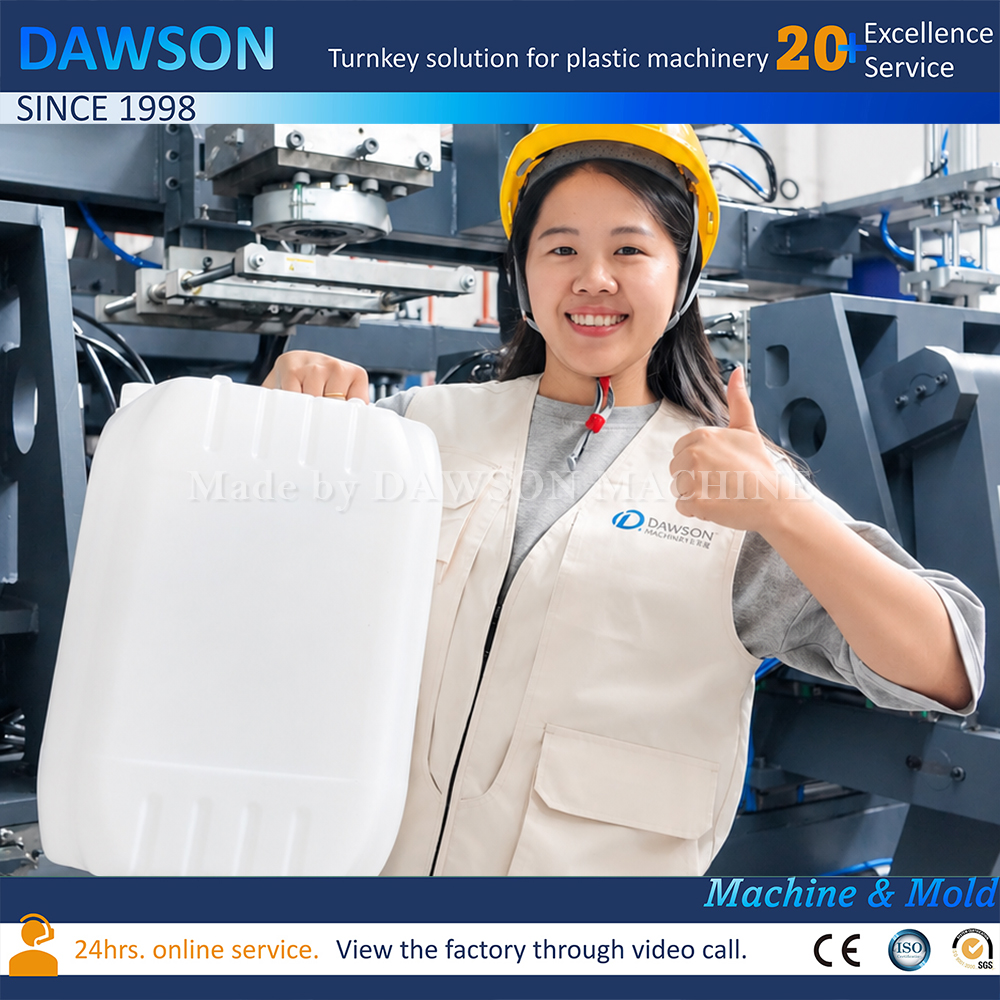 Máquina automática para fabricar bidones de 30L, máquinas de moldeo por soplado y extrusión de doble estación para producción de contenedores de aceite lubricante