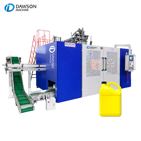 Máquina para fabricar contenedores de HDPE de 5 litros Máquina de moldeo por soplado y extrusión automática para bidón Botella de refrigerante Producción de envases de aceite lubricante