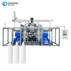 Máquina industrial de moldeo por soplado de doble estación de 4 cabezales Máquina para fabricar envases de plástico para botellas pequeñas Fabricación de envases de HDPE
