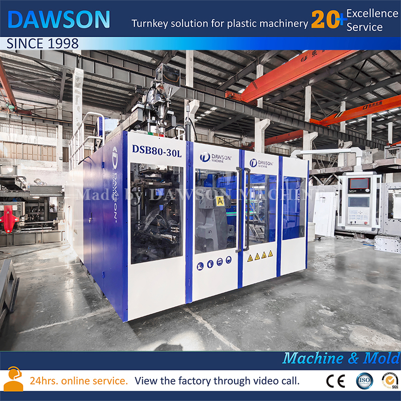 Máquina para fabricar bidón con cabezal de troquel único de estación única de alta velocidad para botellas de HDPE de 30 litros