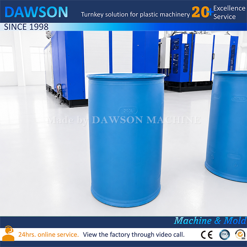 Molde plástico personalizado de acero de la alta durabilidad del molde del moldeo por insuflación de aire comprimido S136H para la producción del tambor 200L