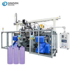 Máquina de moldeo por soplado de 4 cavidades con cabezal múltiple Máquinas para fabricar botellas de HDPE de doble estación para la industria de envasado de detergentes químicos cosméticos