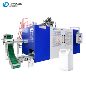 Máquina automática de moldeo por soplado de bidones de HDPE de 5 litros Equipo de moldeo por soplado por extrusión de doble cabezal de doble estación para producción de contenedores de AdBlue, refrigerante de aceite lubricante