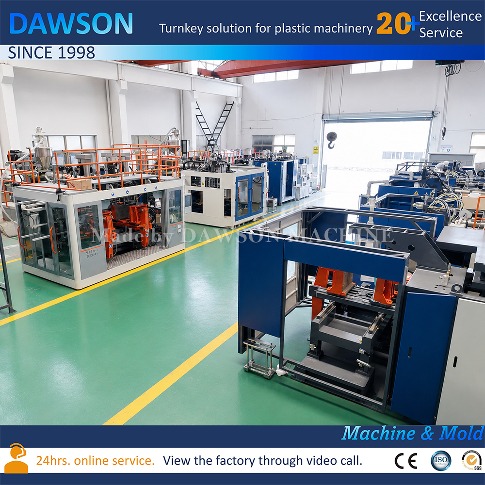 Máquina automática de moldeo por soplado de bidones de HDPE de 5 litros Equipo de moldeo por soplado por extrusión de doble cabezal de doble estación para producción de contenedores de AdBlue, refrigerante de aceite lubricante