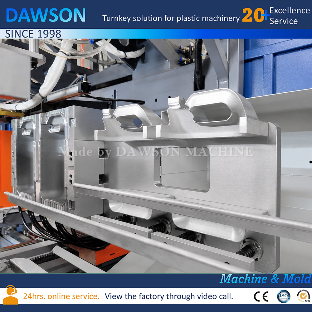 Máquina para fabricar contenedores de HDPE de 5 litros Máquina de moldeo por soplado y extrusión automática para bidón Botella de refrigerante Producción de envases de aceite lubricante