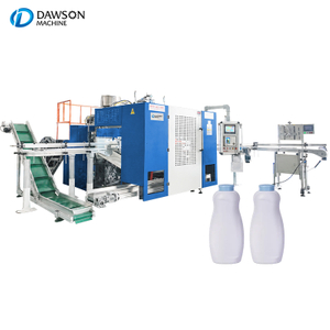 Máquina de moldeo por soplado con cabezal doble de estación doble Máquinas de moldeo por extrusión y soplado para biberones de talco para bebés de 540 ml