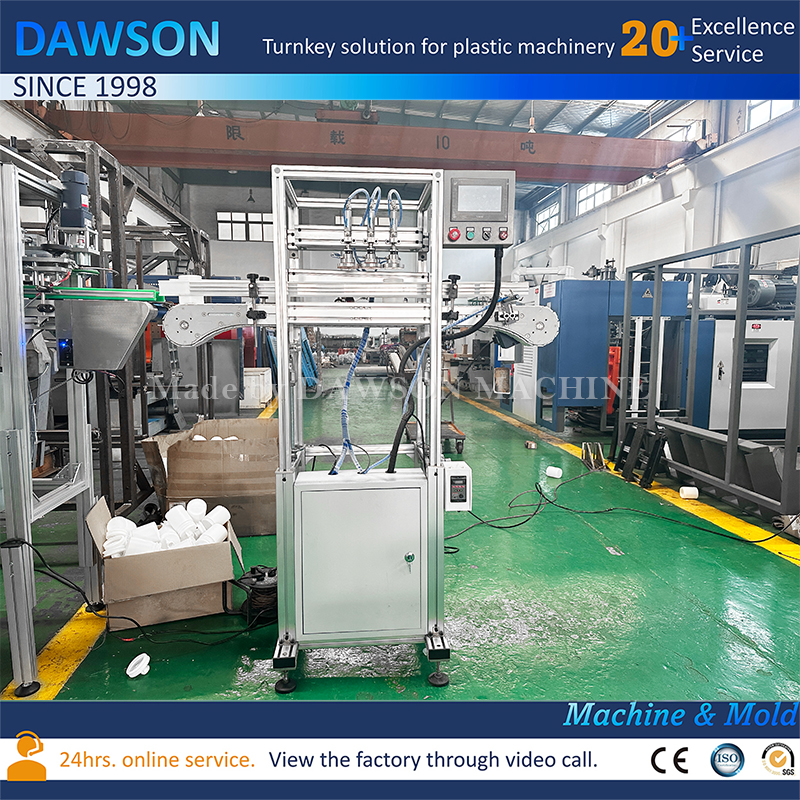 Máquina de moldeo por soplado para fabricación de botes de boca ancha de HDPE de 5 cabezales de una sola estación Máquinas de moldeo por extrusión y soplado