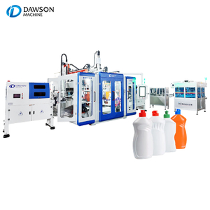 Máquina de moldeo por soplado y extrusión de doble estación completamente eléctrica para botellas de detergente y champú de 1000 ml