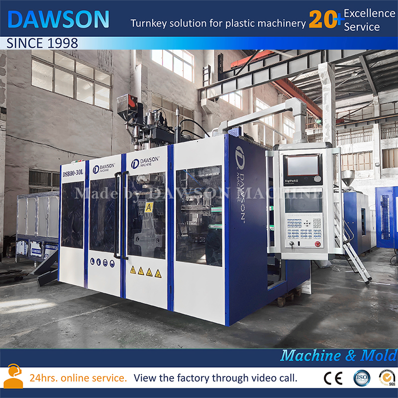 Máquina de moldeo por extrusión y soplado de latas de plástico HDPE 10-30L para envasado de fertilizantes agrícolas