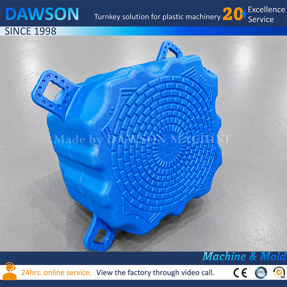 Máquina automática para fabricar muelles flotantes de plástico, equipo de moldeo por soplado de HDPE para producción de cubos de pontones y uso comercial