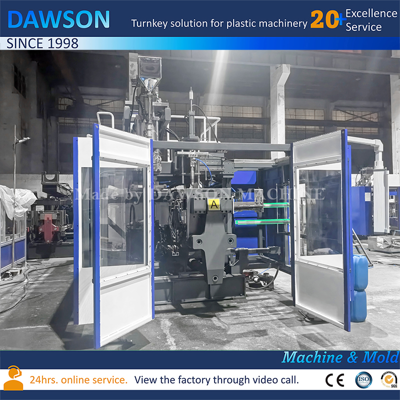 Máquina de moldeo por extrusión y soplado DSB80-30L de alta precisión para tambor de aceite de plástico HDPE de 30L